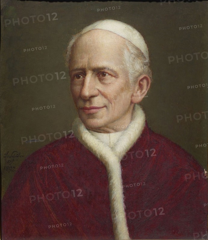 Portrait of the Pope Leo XIII (1810-1903), 1892. Creator: Schäfer, Laurenz (1840-1904).