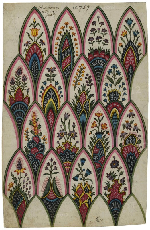 Projet de motifs d'indiennes, 1793. Creator: Lemeunnié, Louis-Philippe (1778-?).