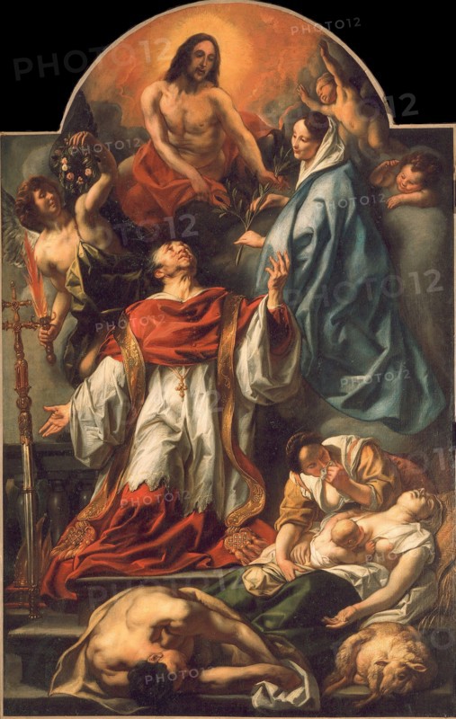 Saint Charles Borromeo among Plague Victims, 1655. Creator: Jordaens, Jacob (1593-1678).