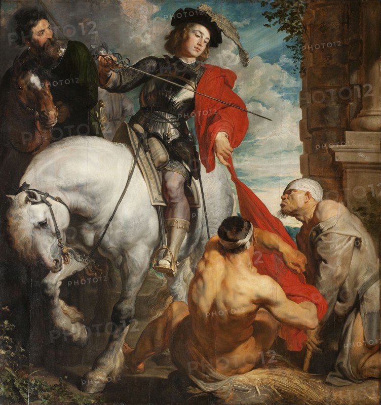 Saint Martin Sharing his Cloak, 1625. Creator: Dyck, Sir Anthony van (1599-1641).