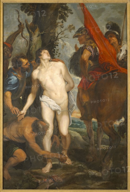 Saint Sebastian Bound for Martyrdom, c. 1620. Creator: Dyck, Sir Anthony van (1599-1641).