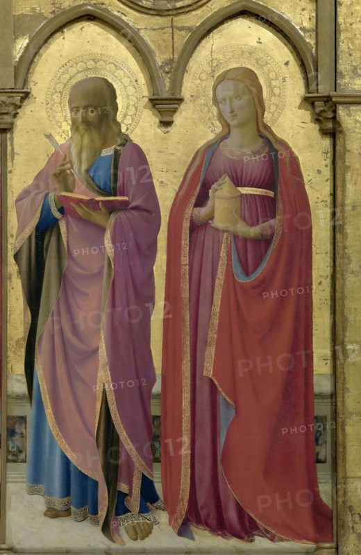 Saints Matthew and Mary Magdalen. Cortona Polyptych, ca 1437. Creator: Angelico, Fra Giovanni, da Fiesole (ca. 1400-1455).