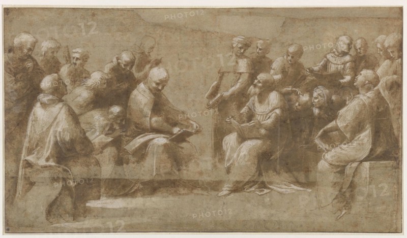 Study for The Disputation of the Holy Sacrament, 1508-1510. Creator: Raphael (Raffaello Sanzio da Urbino) (1483-1520).