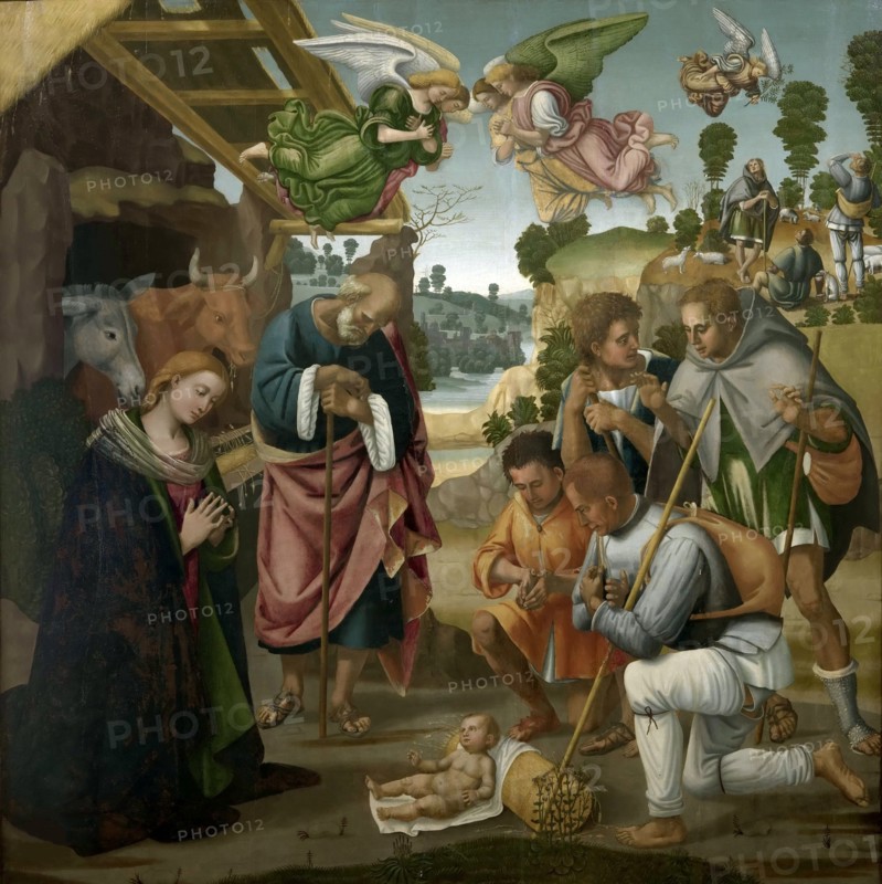 The Adoration of the Shepherds, 1522. Creator: Signorelli, Luca (ca 1441-1523).