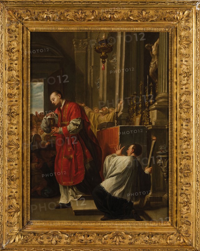 The Eucharistic miracle of Bolsena. Creator: Trevisani, Francesco (1656-1746).