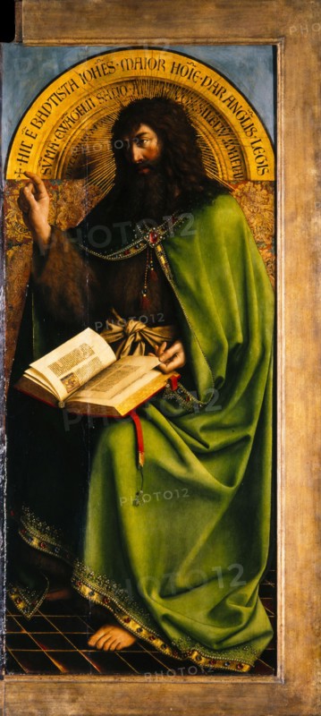 The Ghent Altarpiece. Adoration of the Mystic Lamb: John the Baptist, 1432. Creator: Eyck, Jan van (1390-1441).