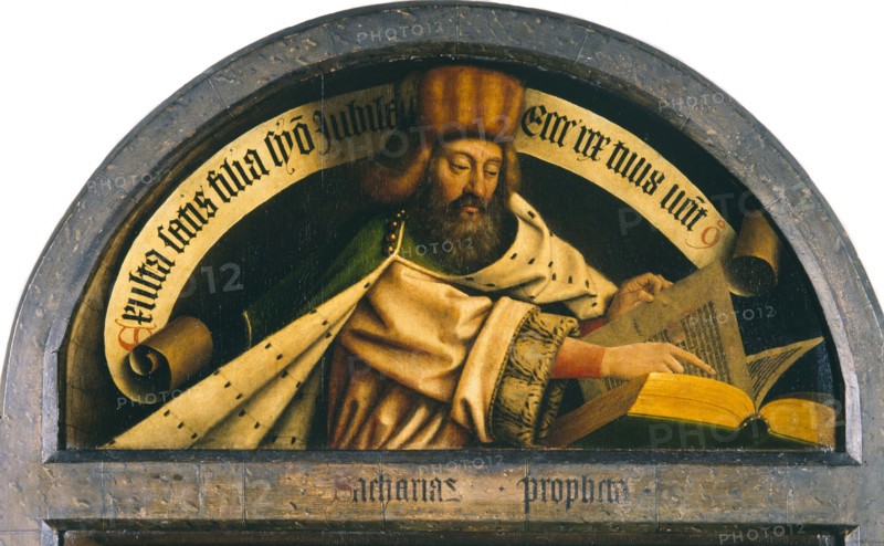 The Ghent Altarpiece. Adoration of the Mystic Lamb: The prophet Zechariah, 1432. Creator: Eyck, Jan van (1390-1441).