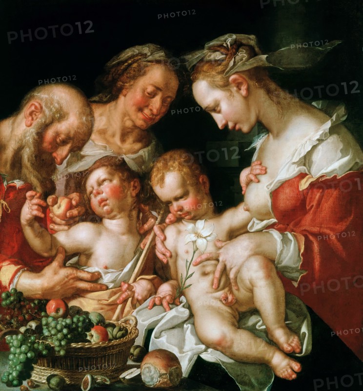 The Holy Family with John the Baptist, ca. 1600. Creator: Wtewael, Joachim (1566-1638).