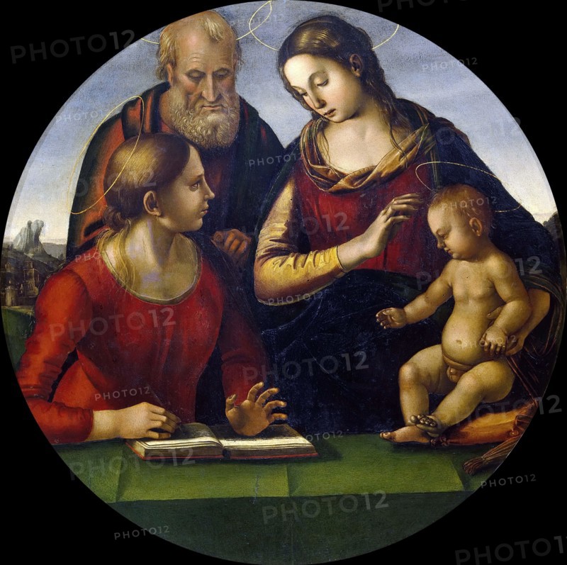 The Holy Family with Saint, c.1490-1495. Creator: Signorelli, Luca (ca 1441-1523).