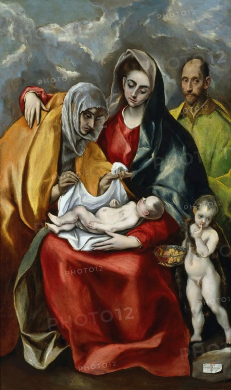 The Holy Family with the young John the Baptist, ca 1585. Creator: El Greco, Dominico (1541-1614).