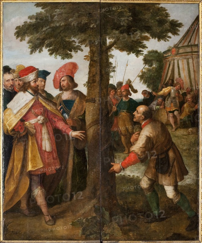 The miracle of the tree cut down. (The miracle of Saint Gummarus), 1627. Creator: Francken, Frans, the Younger (1581-1642).