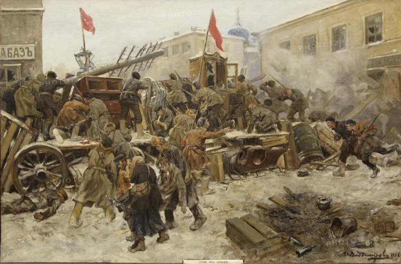 The Moscow Uprising in December 1905, 1906. Creator: Vladimirov, Ivan Alexeyevich (1869-1947).