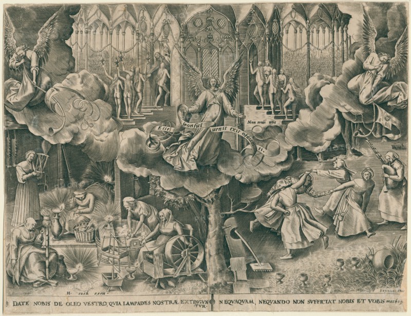 The Parable of the Wise and Foolish Virgins, 1570. Creator: Galle, Philipp (Philips) (1537-1612).