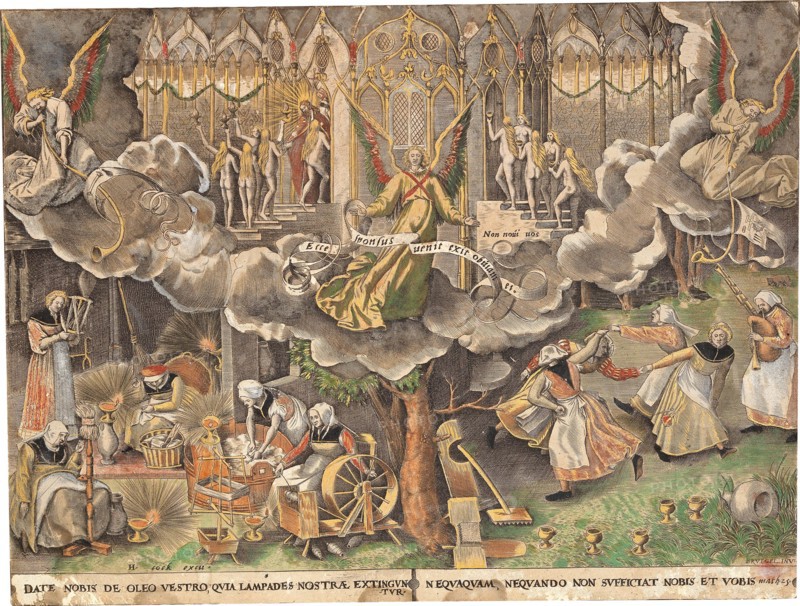 The Parable of the Wise and Foolish Virgins, c. 1560. Creator: Bruegel (Brueghel), Pieter, the Elder (ca 1525-1569).