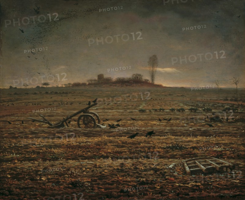 The Plain of Chailly with Harrow and Plough, 1862. Creator: Millet, Jean-François (1814-1875).