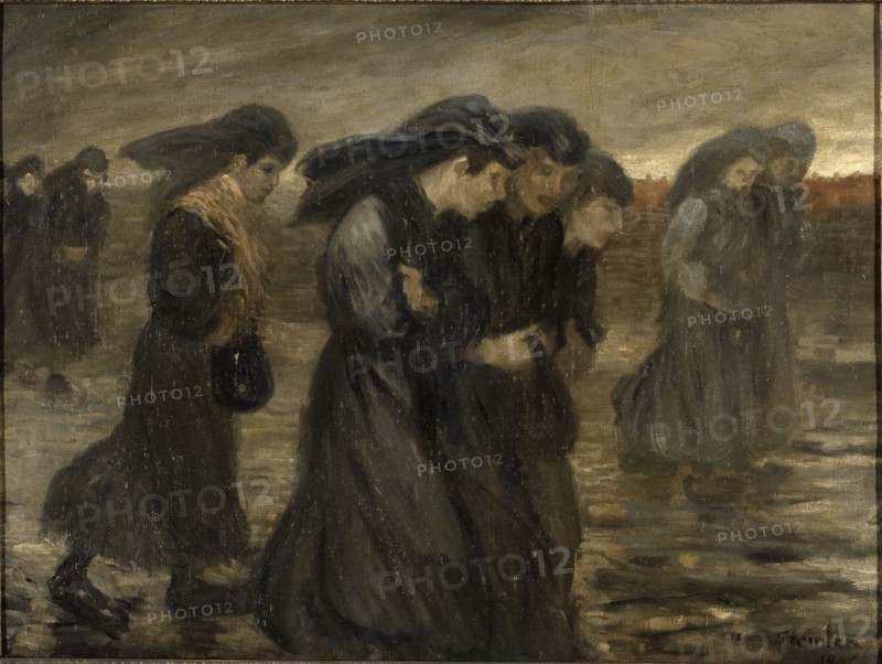 The return of the workers (La rentrée des ouvrières), 1903. Creator: Steinlen, Théophile Alexandre (1859-1923).