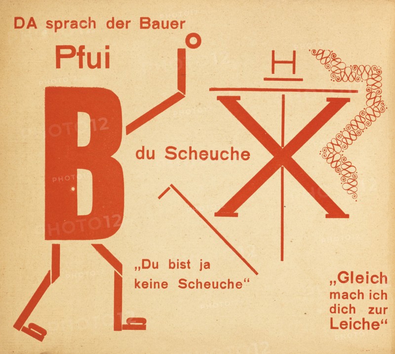 The Scarecrow. Fairytale (Die Scheuche. Märchen), 1925. Creator: Schwitters, Kurt (1887-1948).