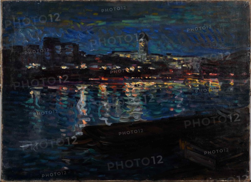 The Seine at night, c. 1905. Creator: Tarkhov, Nikolai Alexandrovich (1871-1930).