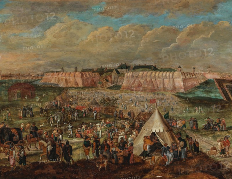 The Siege of the Spanjaardenkasteel in Antwerp. Creator: Goetkind, Peter, the Younger (1585-1625).