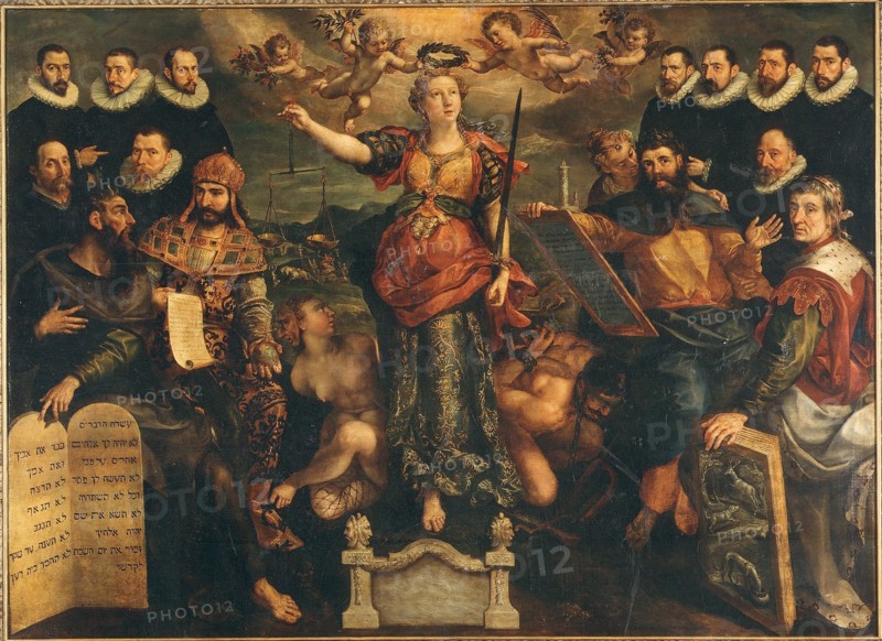 The Tribunal of the Brabant Mint in Antwerp, 1594. Creator: Vos, Maerten, de (1532-1603).