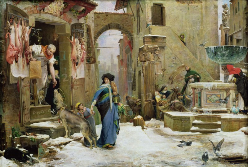 The Wolf of Gubbio, 1877. Creator: Merson, Luc-Olivier (1846-1920).