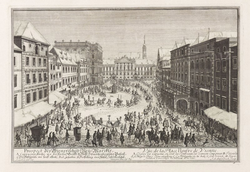 Vienna Neuer Markt (New Market), 1719. Creator: Fischer von Erlach, Joseph Emanuel (1693-1742).