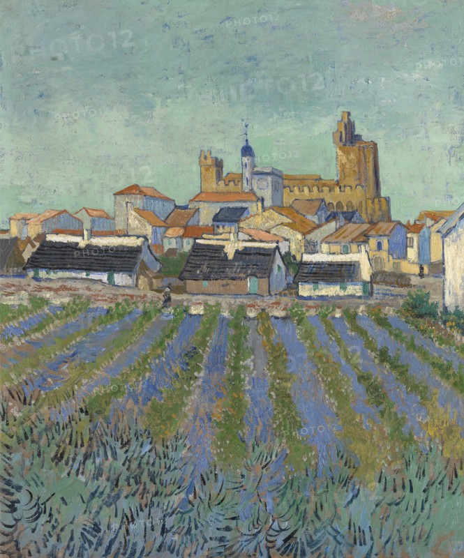View of Saintes-Maries-de-la-Mer, 1888. Creator: Gogh, Vincent, van (1853-1890).