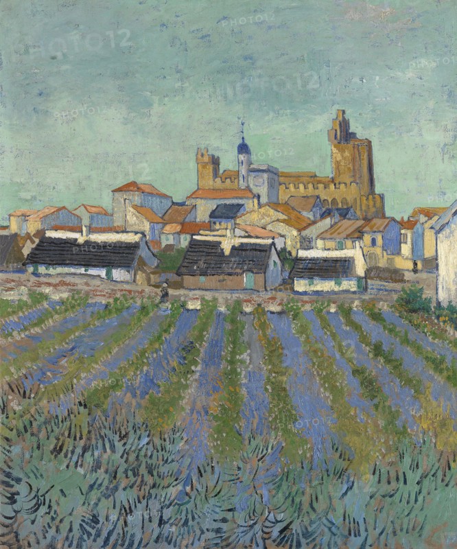 View of Saintes-Maries-de-la-Mer, 1888. Creator: Gogh, Vincent, van (1853-1890).