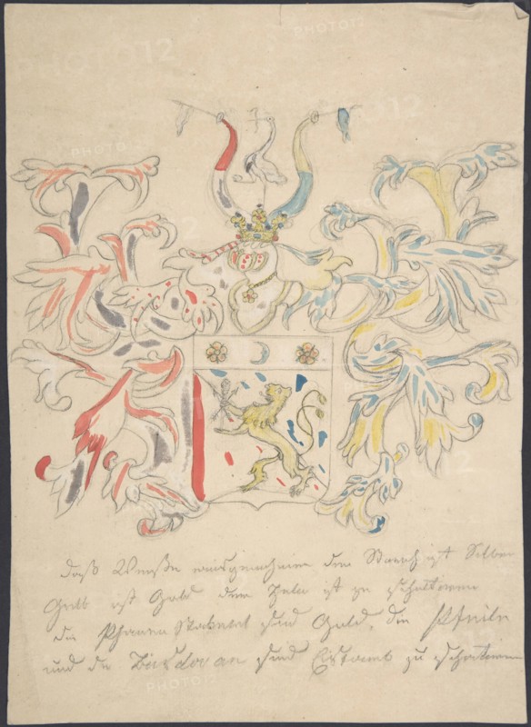 Design for coat of arms, 18th century. Creator: Anon.