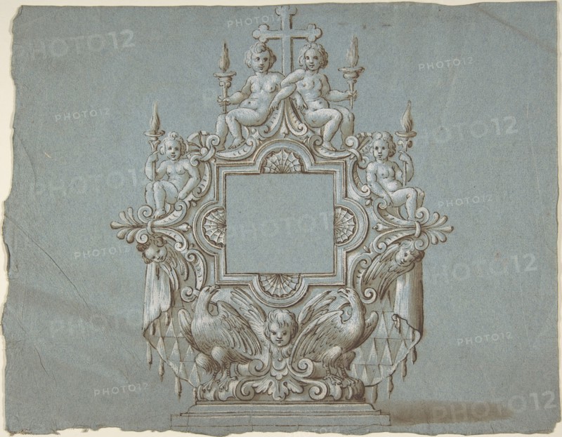 Ornamental design for liturgical object, 18th century. Creator: Anon.