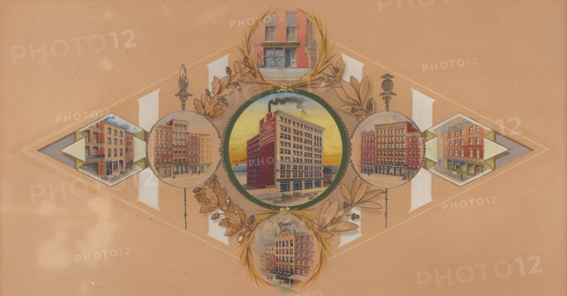 Henry Heide Confectionary Co.- Seven Buildings Occupied by the Business, after 1882. Creator: Anon.