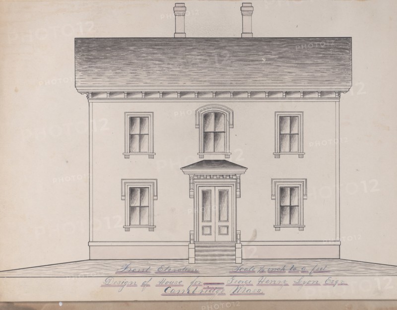 Portfolio containing Six Designs for the George Henry Lyon House, Cambridge, Mass., 19th cent. Creator: Anon.