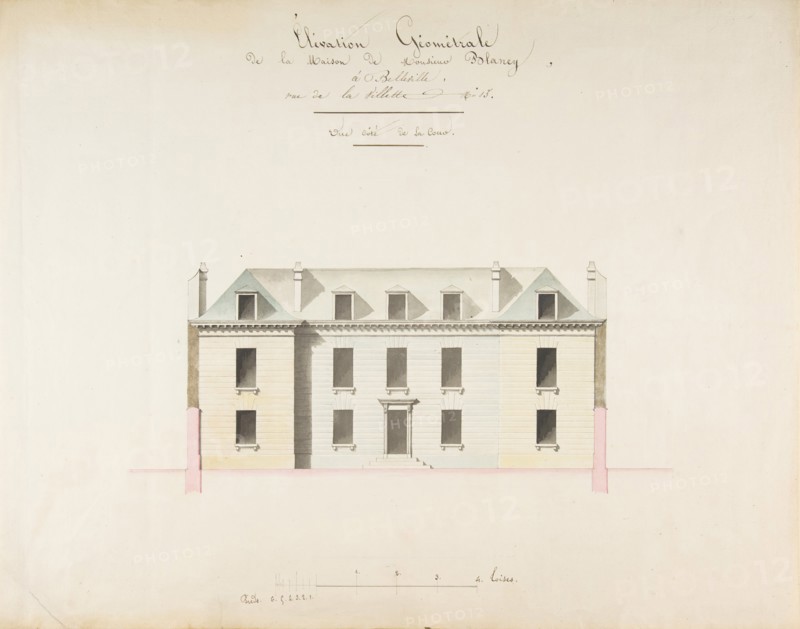 Design for the Exterior Façade of the Country House of Monsieur Blaney, Belleville, 18th century. Creator: Anon.