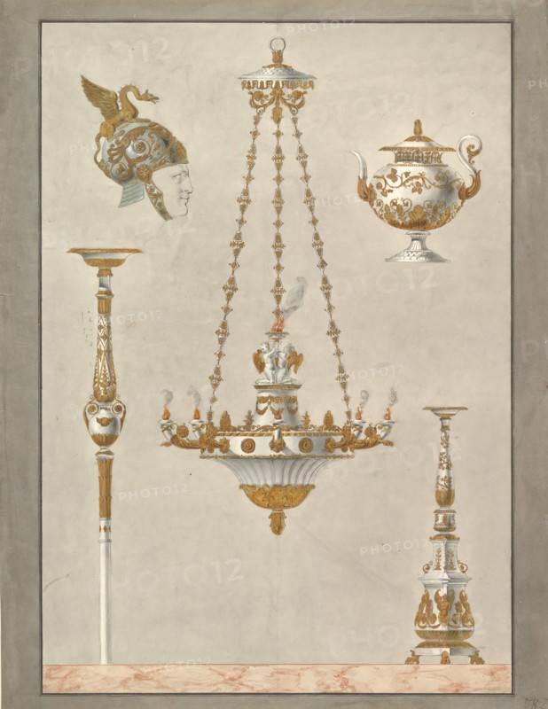 Designs for Metalwork, 19th century. Creator: Anon.