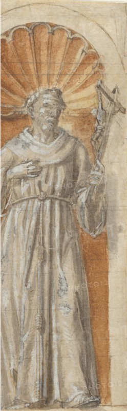 Standing Franciscan Saint in a Niche, 1650-1700. Creator: Anon.