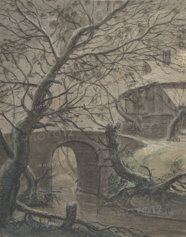 A House near a Bridge, 17th century. Creator: Anthonie Waterloo.