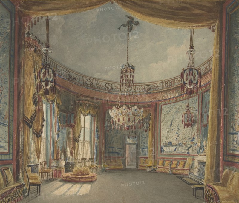 The Saloon, Brighton Pavilion, ca. 1826. Creator: Augustus Charles Pugin.
