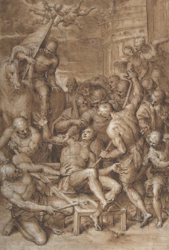 The Martyrdom of Saint Lawrence, 1580s-early 1590s. Creator: Aurelio Luini.