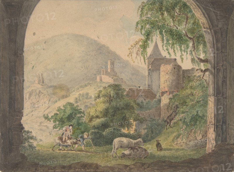The Four Castles of Neckarsteinach, 1800-1818. Creator: Carl Philipp Fohr.