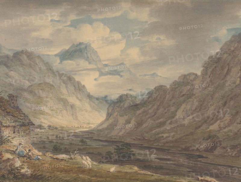 The Honister Pass from Gatesgarth Farm, Gatesgarthdale, Lake District , 1789-1804. Creator: Edward Dayes.