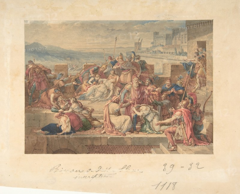 Priam and his Family Mourning the Death of Hector, n.d.. Creator: Etienne Barthelemy Garnier.