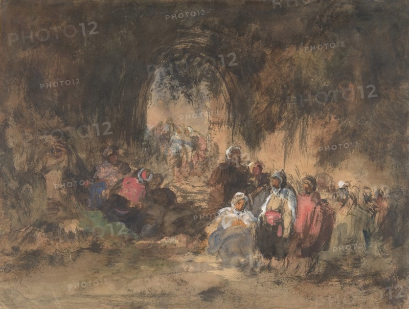 Arabs Resting, 1817-70. Creator: Eugenio Lucas Villamil.