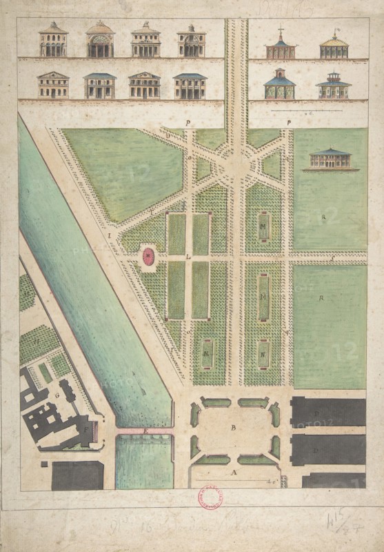 Jardin Public, Champs Elysées, n.d.. Creator: Charles Etienne Pierre Motte.