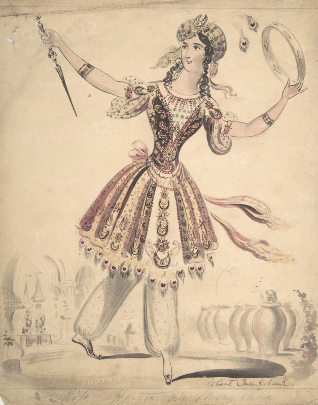 Miss Horton as Morgana, 1830-44. Creator: Isaac Robert Cruikshank.