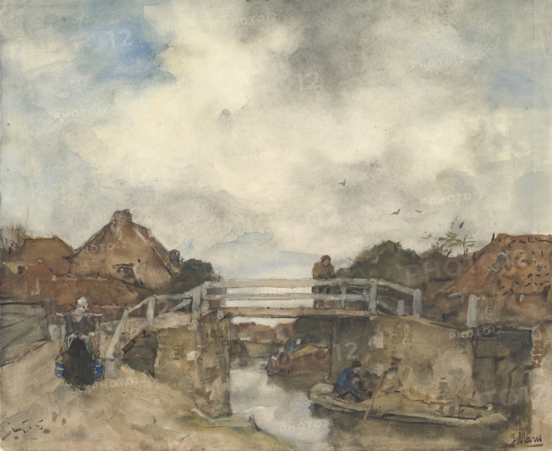 Dutch Canal, Rijswijk, second half 19th century. Creator: Jacob Henricus Maris.