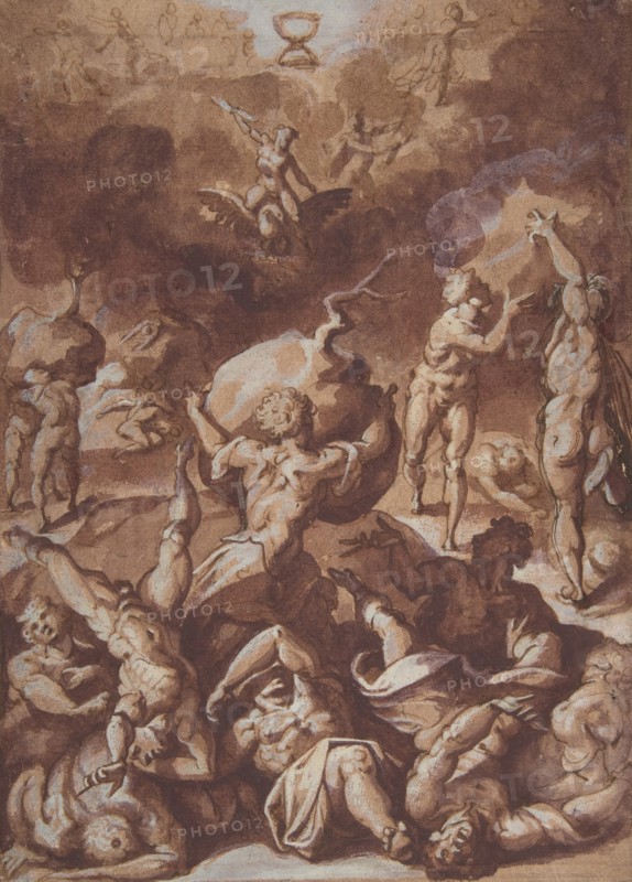 Jupiter Fighting the Giants., 1540-96. Creator: Jacopo Zucchi.