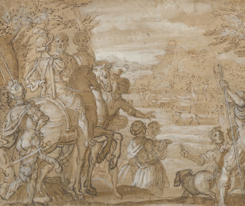 A Hunting Party, ca. 1555-65. Creator: Joannes Stradanus.