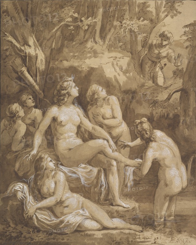 Diana and Actaeon, late 18th-early 19th century. Creator: Joseph Bergler.