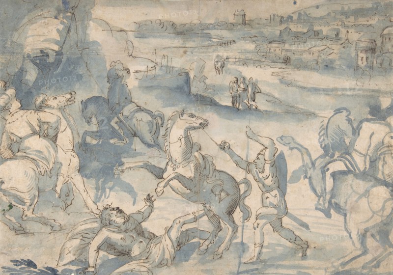 The Conversion of St. Paul, 16th century. Creator: Melchior Bocksberger.