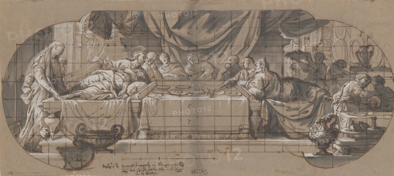 Feast in the House of Simon, 1699 or before. Creator: Melchior Steidl.